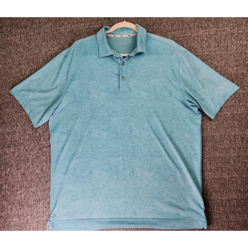 Walter Hagen 11 Majors Striped Golf Polo Performance Dry Fit Large